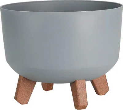 Immagine prodotto di Vaso da fiori su gambe rotonde 24 cm grigio KO-Y89300590