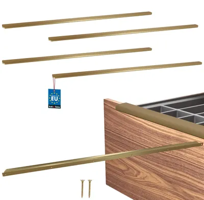 Produktbild von KOTARBAU® 4er Set Möbelgriff Schrankgriffe 1000 mm Gold Matt ZnAl Hinterschraubgriffe Kantengriff Schubladengriffe Küche Modern