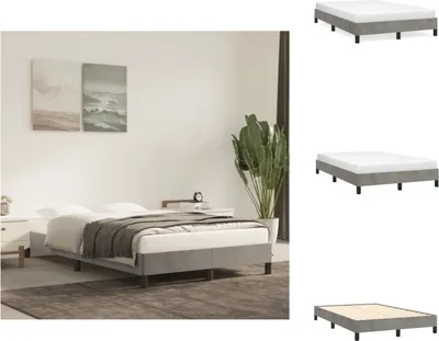 Immagine prodotto di vidaXL Struttura letto grigio chiaro 120x200 cm in velluto - Letti e strutture letto