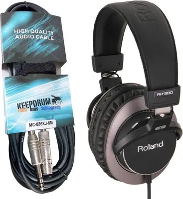 Produktbild von Roland RH-300 Studio-Kopfhörer mit Kabel