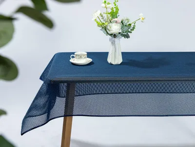 Produktbild von Kairo Weichschaum Tischdecke mit Paspelband, Garten Balkon Terrasse,Blau, (Oval220x160cm)