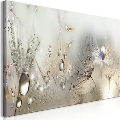 Produktbild von Wandbild Mega XXXL Pusteblume 250x125 cm Einteiliger XXL-Format Kunstdruck zur Selbstmontage Leinwandbilder moderne Bilder DIY Wanddekoration Wohnung Deko Blumen Natur grau b-C-0169-ak-f