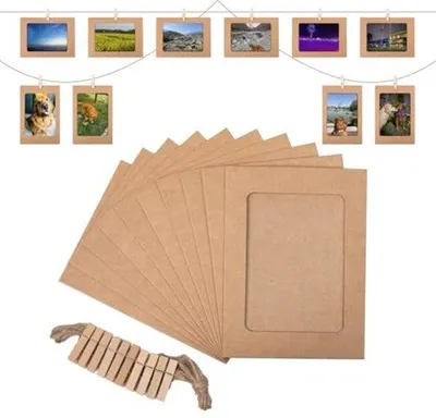 Produktbild von Ultiluxe Bilderrahmen-Girlande - 10 Stück - Papier-Bilderrahmen - DIY Wanddecoratie - 11.5 x 15.5 cm