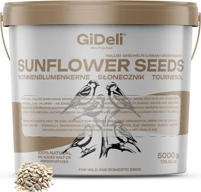 Produktbild von Sonnenblumenkerne 5kg Geschält Natur Vogelfutter Wildvögel Winterfutter GiDeli
