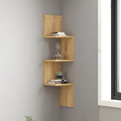 Immagine prodotto di Budoni - Mensola, 105x25x25h cm Marrone Rovere, 3 Ripiani