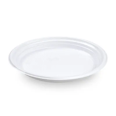 Produktbild von 100x Mehrweg Menüteller rund Ø 22 cm H 2,6 cm Mikrowellentauglich weiß