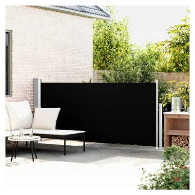 Produktbild von Ausziehbare Seitenmarkise 140x300 cm Schwarz für den Außenbereich, Gärten und Innenhöfe