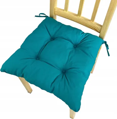 Produktbild von Stuhlkissen, Trapezförmiges Stuhlkissen, Sitzkissen, azurblau, 40x35x40x8 cm, Kissen für Heimstühle und Gartenmöbel, Gartenkissen,