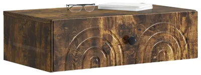 Image de Table d'appoint murale Chêne fumé 59 x 34,5 x 17 cm