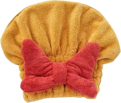 Productafbeelding van Haardroogkap - Dames Meisjes - Haar Drogen - Zeer Absorberend - 27x26cm - Geel