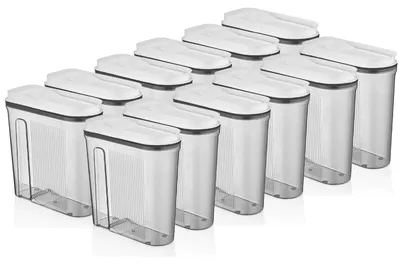 Produktbild von Vorratsdosen mit Deckel, BPA-frei Kunststoff, 12-tlg, 12x4L