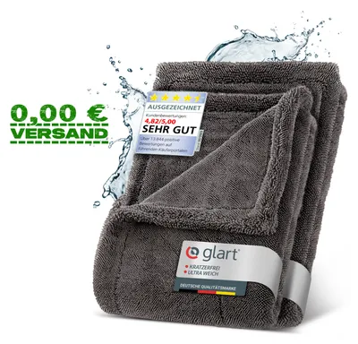 Zdjęcie produktu dla Zestaw Glart 44TW68 – ściereczki z mikrofibry Twist do samochodu, ściereczki do wycierania na sucho, rozmiar XXL 80x55, 60x40 cm