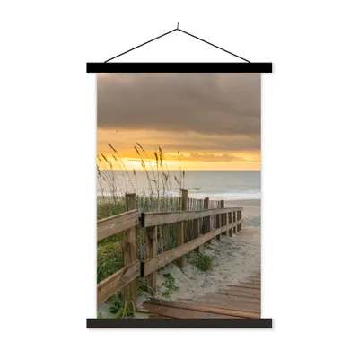 Produktbild von MuchoWow® Textilposter Strand - Meer - Düne - Weg 120x180 cm mit schwarzem Rahmen - Fotos