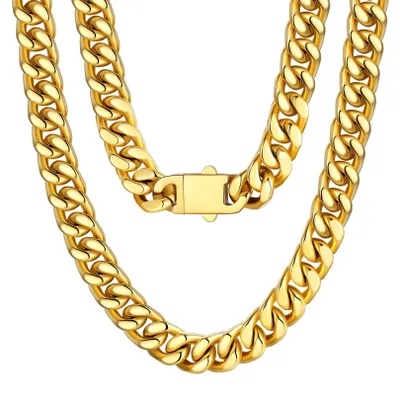 Productafbeelding van Solidchoice - Stalen Gouden Ketting voor Mannen 55 cm