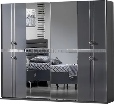 Image de Armoire Chambre à coucher Meubles modernes Gris Penderie Design