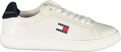 Produktbild von Modischer Damensneaker in Weiß mit blauen Akzenten und Komfortfußbett