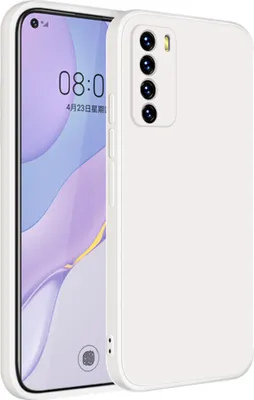 Produktbild von Huawei Nova 7 Hülle, LaimTop Slim Liquid Silikon Gel Gummi Schutzhülle für Huawei Nova 7 Weiß