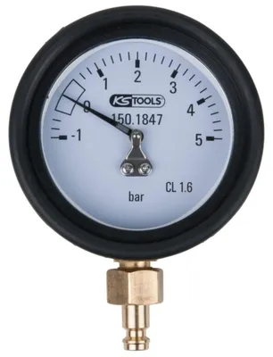 Obrázek produktu pro KS TOOLS Manometer 1.0 - 5.0 bar inkl. Anschlussnippel und Schutzkappe 150