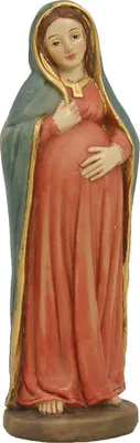 Produktbild von Krippenfigur Schwangere Maria, rot-blau