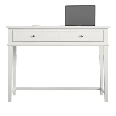 Produktbild von Schreibtisch mit 2 Schubladen aus MDF weiß