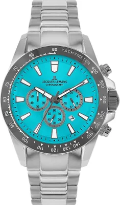 Image de Jacques Lemans Chronographe Liverpool Steel Turquoise
