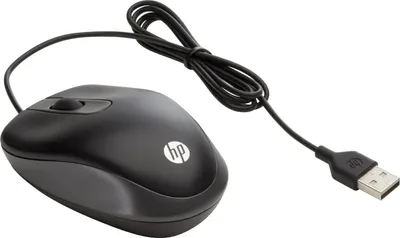 Produktbild von HP USB-Reisemaus, Beidhändig, Optisch, USB Typ-A, 1000 DPI, Schwarz