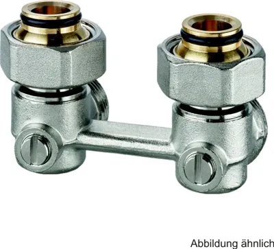 Produktbild von HEIMEIER Verschraubung Vekotrim 2-Rohr Eckform, für VHK mit G 3/4" AG