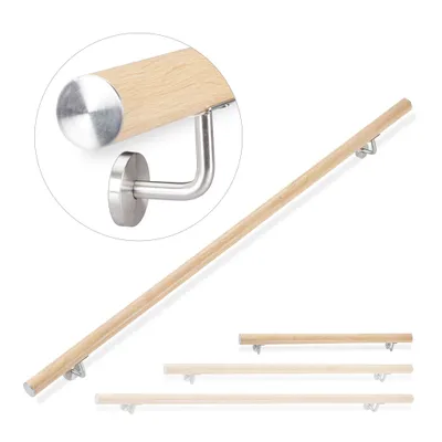 Obrázok produktu pre Hliníkové zábradlie na schodisko bukový vzhľad RD26019, 100cm