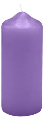 Produktbild von Spitzkopf Stumpen Kerzen Lila 12 x Ø 4 cm, 12 Stück