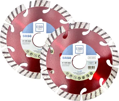 Produktbild von 2x Profi Diamant-Trennscheibe Diamantscheibe Ø 125 SRS8 Beton Turbo