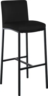 Produktbild von CLP Barhocker Freeport mit Vierfußgestell und Rückenlehne schwarz Material Kunstleder