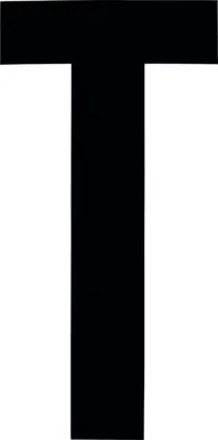 Produktbild von Klebebuchstabe "T" schwarz 100 mm