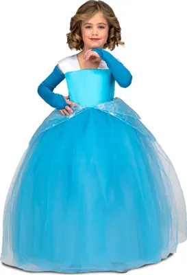 Produktbild von Prinzessinnen-Kostüm für Mädchen Märchenkostüm blau - 140/152 (10-12 Jahre)