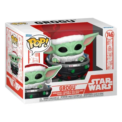 Zdjęcie produktu dla Figurka POP Star Wars Grogu z Mikołajem w wózku dziecięcym