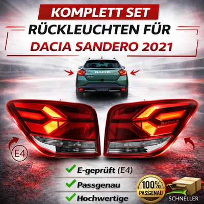 Zdjęcie produktu dla Tylne światła tylne światła lewe i prawe do Dacia Sandero 2021 -