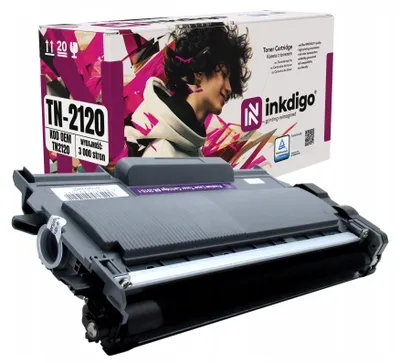 Produktbild von Inkdigo Toner TN2120 für Brother DCP-7030, DCP-7032, DCP-7040, DCP-7045N – Schwarz, 3000 Seiten,