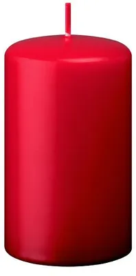 Produktbild von Flachkopf-Stumpenkerzen Rot 80 x Ø 50 mm, 4 Stück
