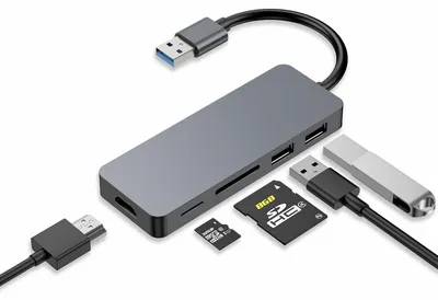 Productafbeelding van USB A Hub 5-in-1 Adapter met HDMI voor Laptops en Desktops