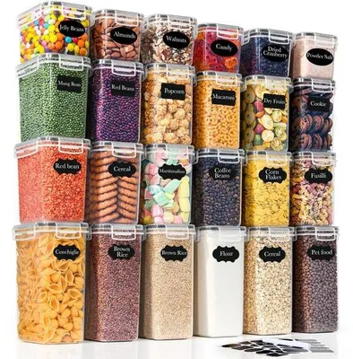 Produktbild von Famanu Vorratsdosen Set 24 Stück, luftdicht, BPA-frei, spülmaschinenfest