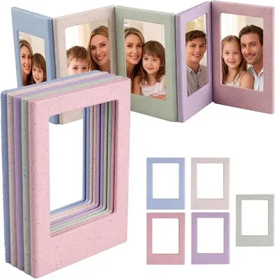 Produktbild von Magnetische Mini Fotolijsten für den Kühlschrank, 10 Stück, 9 x 6,5 x 0,8 cm, farbig