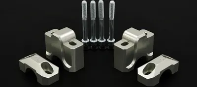 Produktbild von ZIEGER Universal Motorrad Lenkererhöhung 40 mm für Ø 28 mm Lenker silber