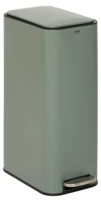 Produktbild von Schlanker, rechteckiger treteimer „delta“ 30 l, grün - 5 five simply smart