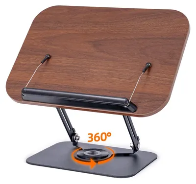 Produktbild von SolidKeus – Verstellbarer Buchständer mit 360° Drehung und Seitenklammern