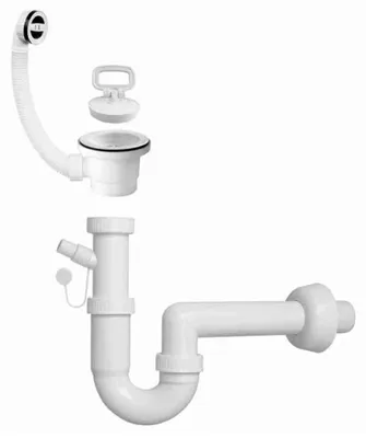 Produktbild von Aqualine Siphon für Hänge-Ausgussbecken PI4550, PI6050 a PI8050