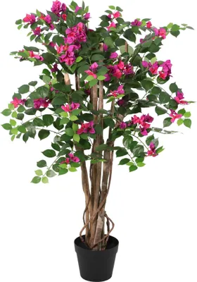 Immagine prodotto di Bouganville artificiale da 120 cm – bouganville artificiale in vaso – decorazione fiorita – albero con fiori dall'aspetto realistico – pianta facile da curare