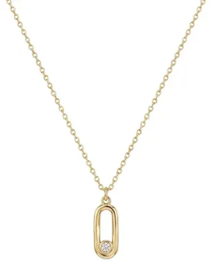 Produktbild von 375 Echtgold Kette Oval Anhänger Damen