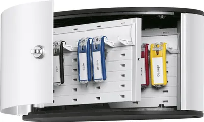 Zdjęcie produktu dla DURABLE Skrzynka na klucze KEY BOX 12 zamykana na obrotowy rygiel, Srebrny, 196023