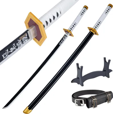 Obrázok produktu pre Bambusové Anime Katana Cosplay Sword, Katana inšpirovaný Demon Slayer Sword 105 cm / 41 palcov Hashira stĺpy a protagonista Katana, JT10054