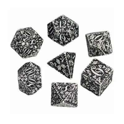 Produktbild von Forest 3D White & black Dice Set (7)
