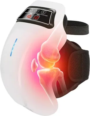 Image de Attelle de genou - Masseuse pour les genoux - Masseuse pour les jambes - Masseuse pour les genoux sans fil - 9 niveaux de chaleur - Massage vibratoire - Réglable